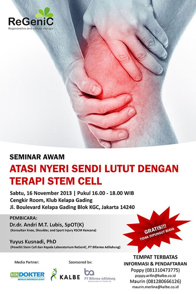 Seminar Awam: Atasi Nyeri Sendi Lutut DenganTerapi Stem Cell #Ads
