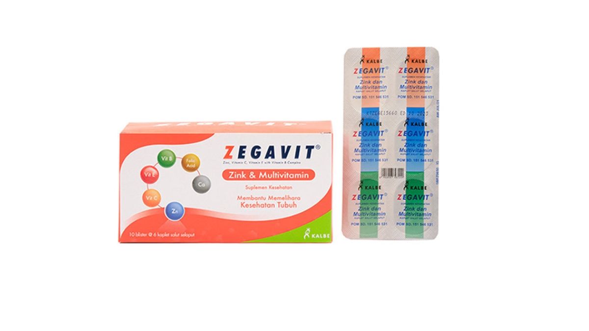 1. Zegavit - Multivitamin B, C, E dan Zinc