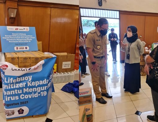 Lifebuoy, Klikdokter, dan BKKBN Donasi Ribuan Hand Sanitizer di Bogor