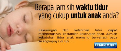 Jadwal Porsi Tidur Anak Berdasarkan Faktor Usia