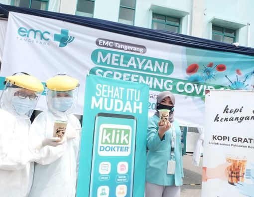 Dukung Program Rapid Test KlikDokter,  Kopi Kenangan Donasi Kopi Sebulan Penuh