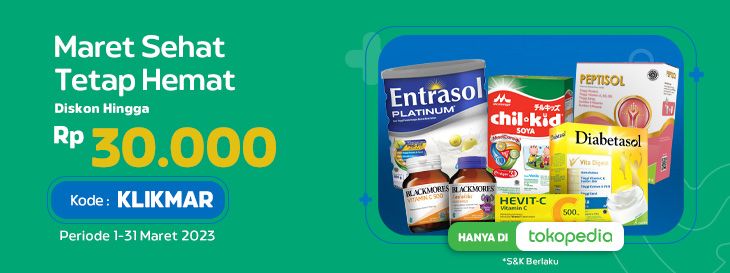 Voucher Platform Tokopedia Klikdokter Official Store Maret 2023