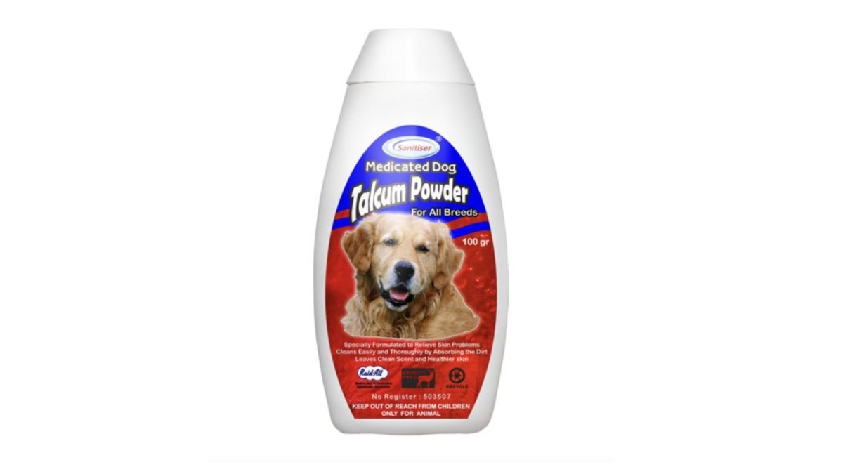 5. Bedak Grooming Anjing Talcum Powder