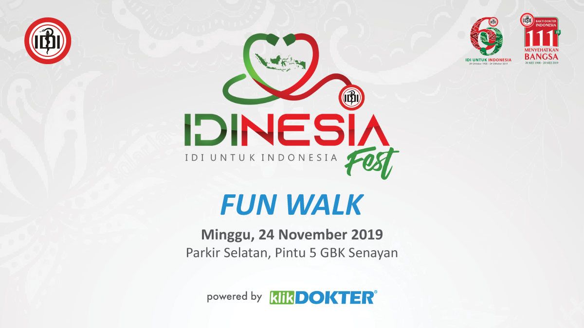 Fun Walk IDINESIA, Rasakan Manfaat Sehat Jalan Kaki Sambil Senang-Senang